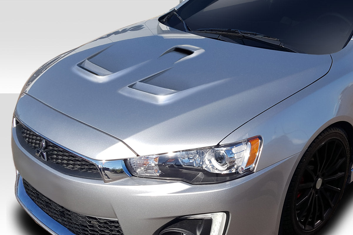 Extreme Dimensions Duraflex D Spec Hood Compatible With 2008-2017 Mitsubishi Lancer - 1 Piece - 114385