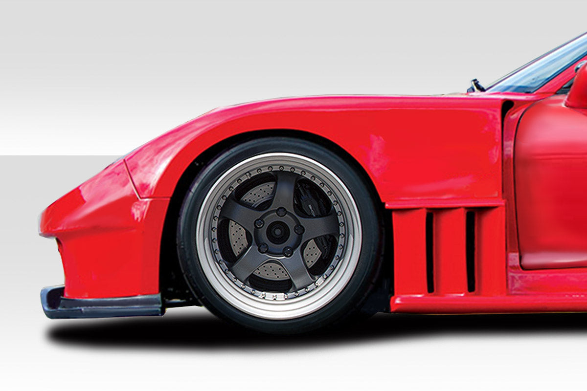 Extreme Dimensions Duraflex Bossen Wide Body Front Fenders Flares Compatible With 1993-1997 Mazda RX7 - 2 Piece - 114442