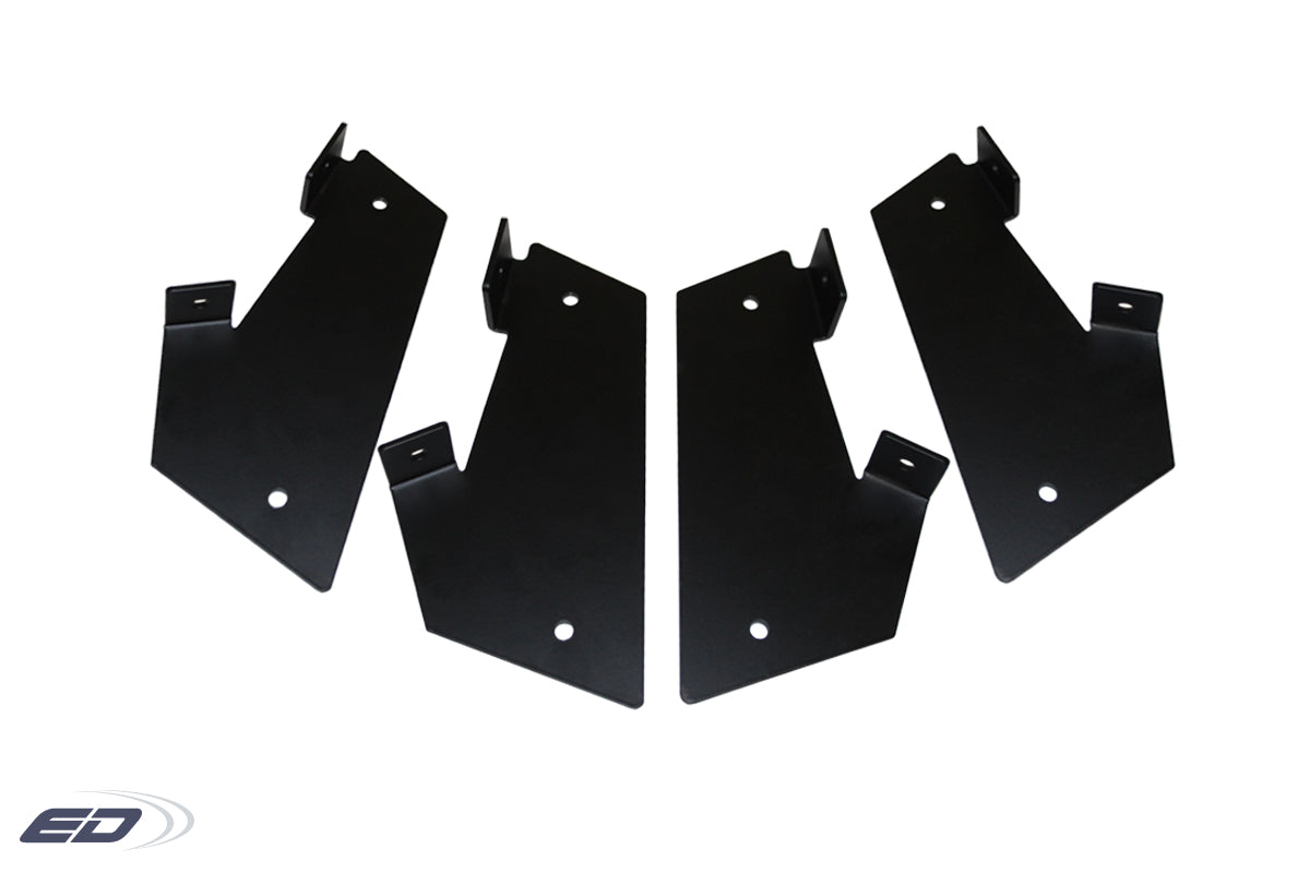 Extreme Dimensions VRX Wing Spoiler Bottom Mount Bracket Compatible With 2008-2023 Dodge Challenger - 4 Piece - 114593