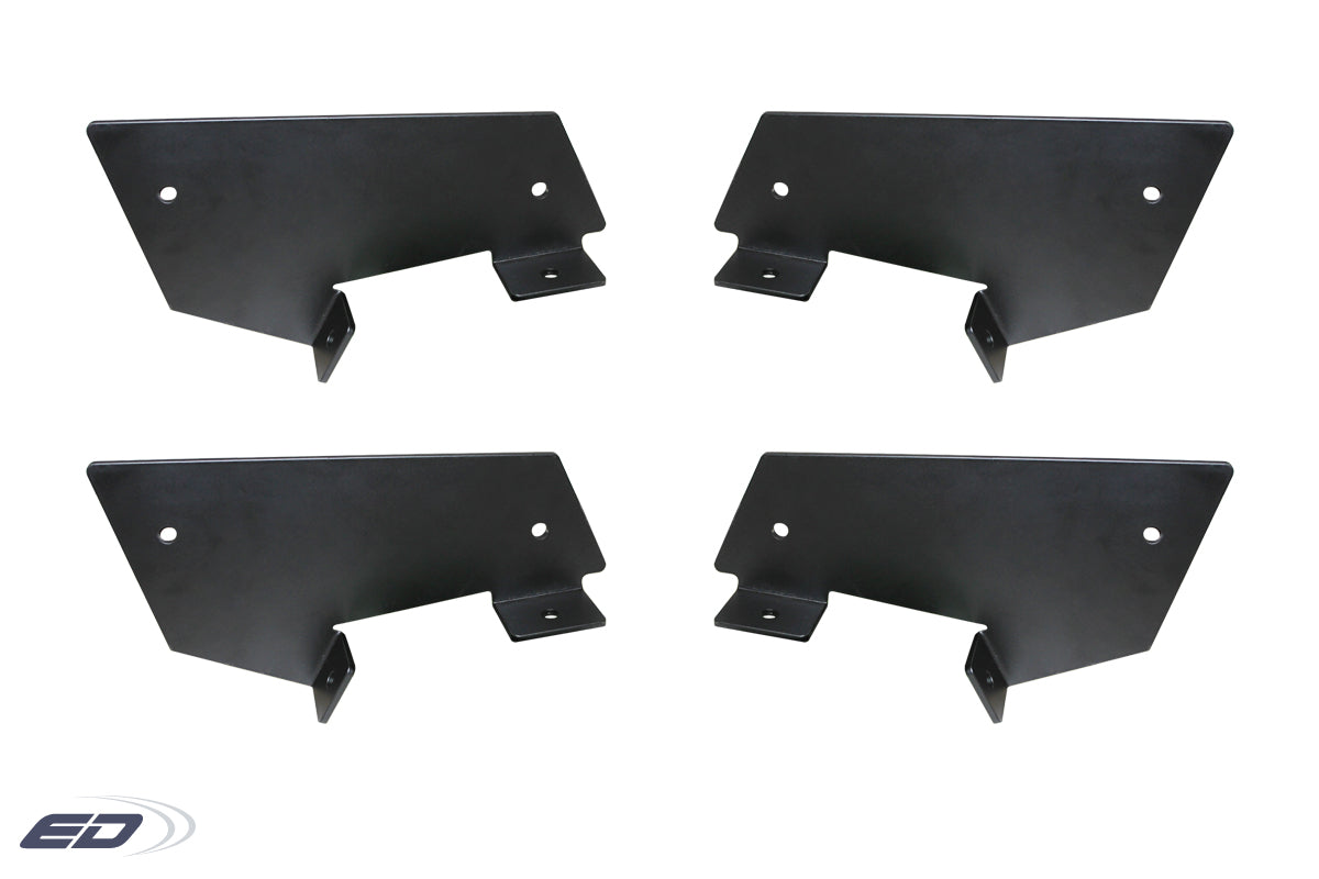Extreme Dimensions VRX Wing Spoiler Bottom Mount Bracket Compatible With 2008-2023 Dodge Challenger - 4 Piece - 114593