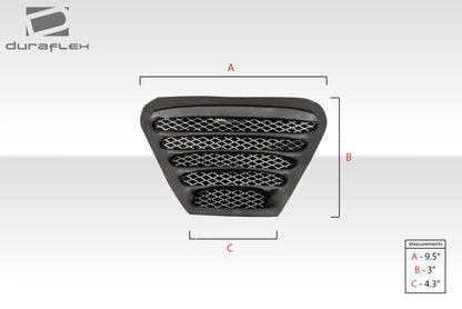 Extreme Dimensions Duraflex Universal Trackstar 3 Hood Vents Body Kit - 3 Piece - 114608