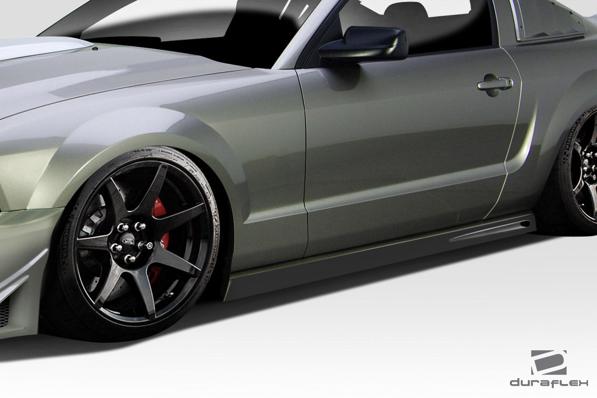 Extreme Dimensions Duraflex Blits Side Skirts Compatible With 2005-2009 Ford Mustang - 2 Piece - 114655