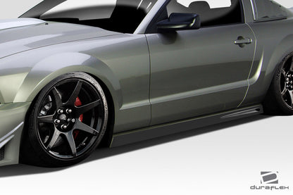 Extreme Dimensions Duraflex Blits Side Skirts Compatible With 2005-2009 Ford Mustang - 2 Piece - 114655