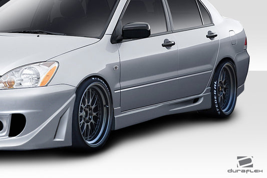 Extreme Dimensions Duraflex Trackstars Side Skirts Compatible With 2002-2007 Mitsubishi Lancer - 2 Piece - 114665