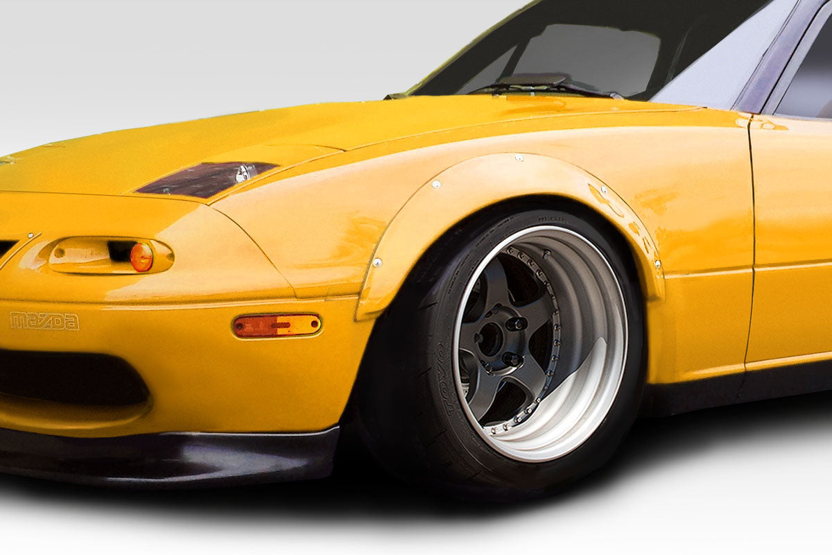 Extreme Dimensions Duraflex Rocket Wide Body Front Fenders Flares Compatible With 1990-1997 Mazda Miata - 4 Piece - 114842