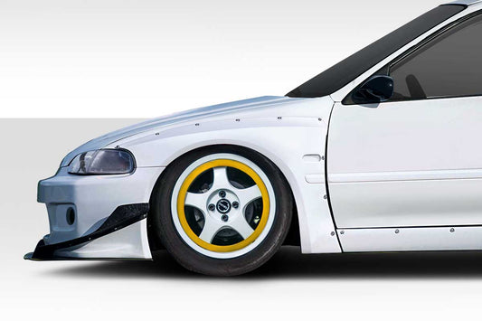 Extreme Dimensions Duraflex TKO RBS Wide Body Front Fenders Compatible With 1992-1995 Honda Civic - 2 Piece - 114884