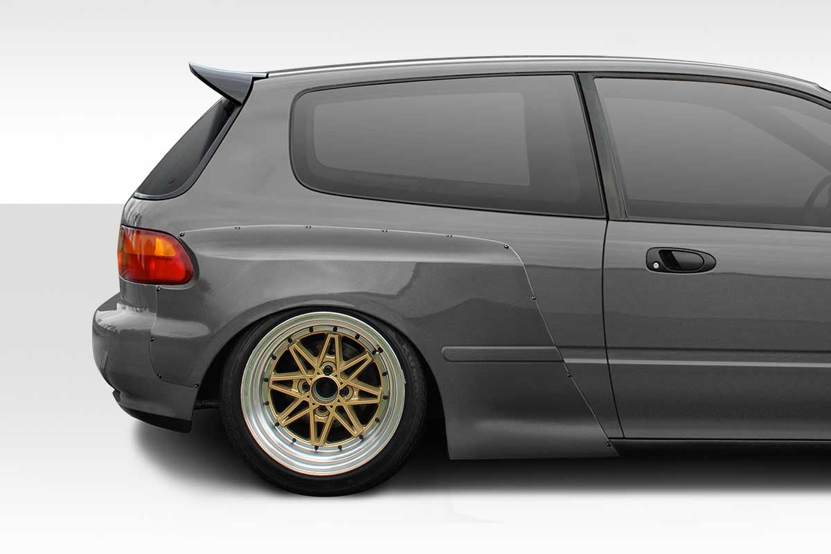 Extreme Dimensions Duraflex TKO RBS Wide Body Rear Fender Flares Compatible With 1992-1995 Honda Civic - 2 Piece - 114888