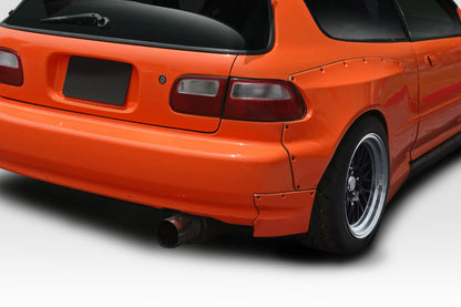 Extreme Dimensions Duraflex TKO RBS Wide Body Rear Bumper Add Ons Compatible With 1992-1995 Honda Civic - 2 Piece - 114902
