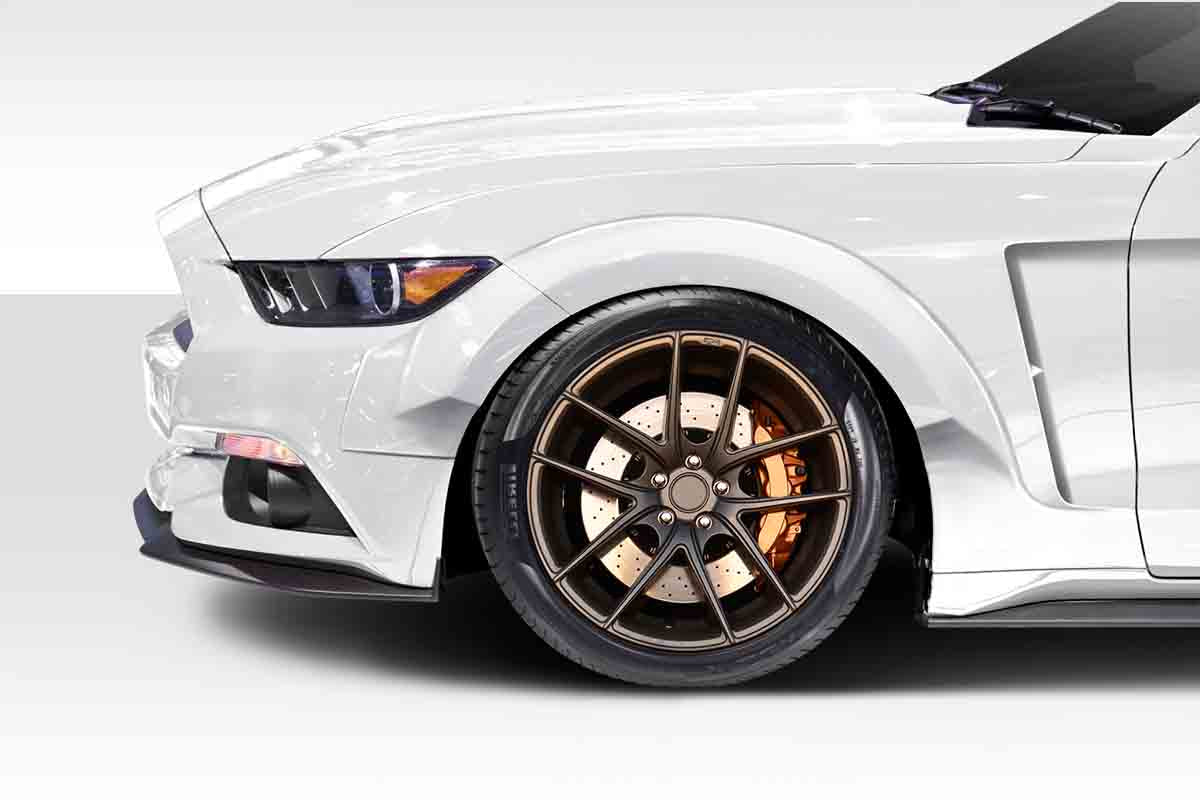 Extreme Dimensions Duraflex KT Wide Body Front Fenders Flares Compatible With 2015-2017 Ford Mustang - 4 Piece - 114951