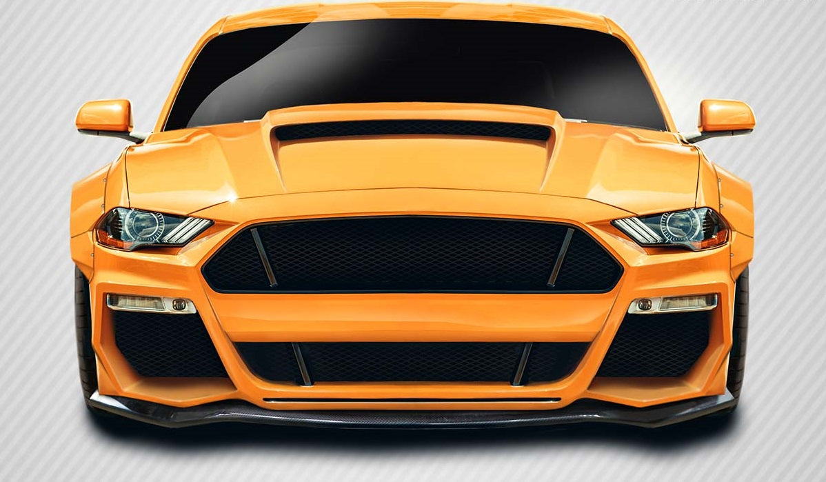 Carbon Creations Grid Front Lip Spoiler Compatible With 2018-2023 Ford Mustang - 1 Piece - 115002
