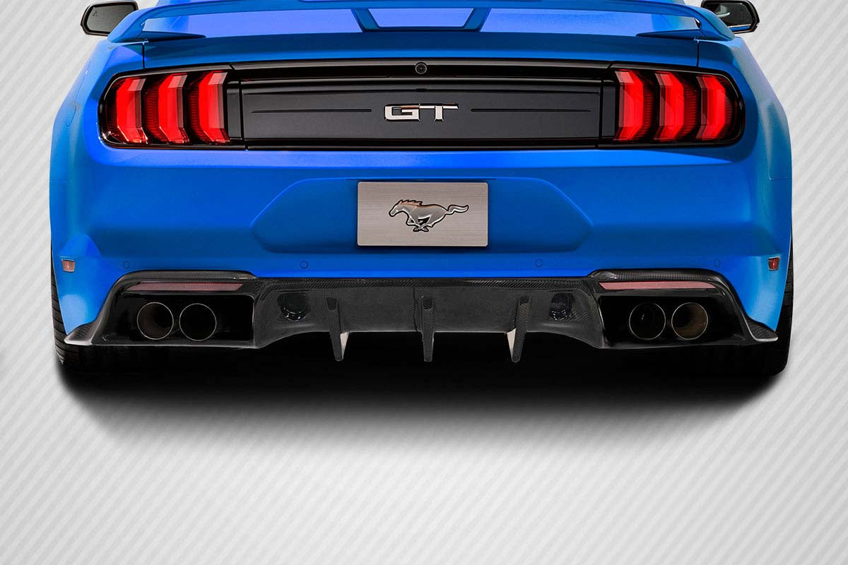 Carbon Creations Grid Rear Diffuser Compatible With 2018-2023 Ford Mustang - 1 Piece - 115006