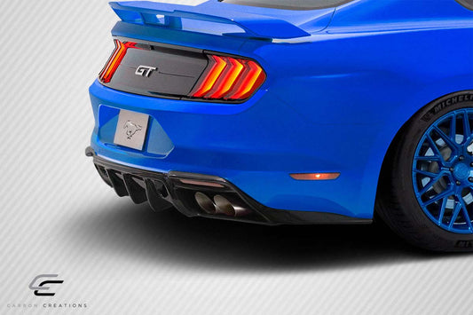 Carbon Creations Grid Rear Diffuser Compatible With 2018-2023 Ford Mustang - 1 Piece - 115006