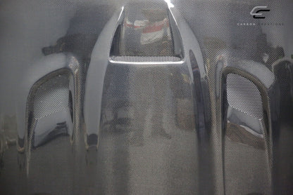 Carbon Creations Hellcat Hood Compatible With 2019-2023 Jeep Wrangler JL Gladiator JT - 1 Piece - 115008