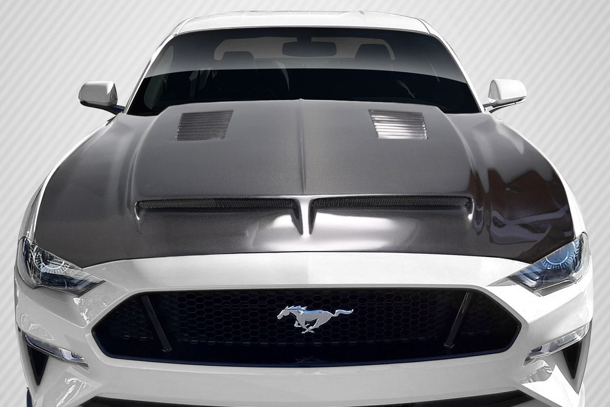 Carbon Creations GT500 Hood Compatible With 2018-2023 Ford Mustang - 1 Piece - 115009