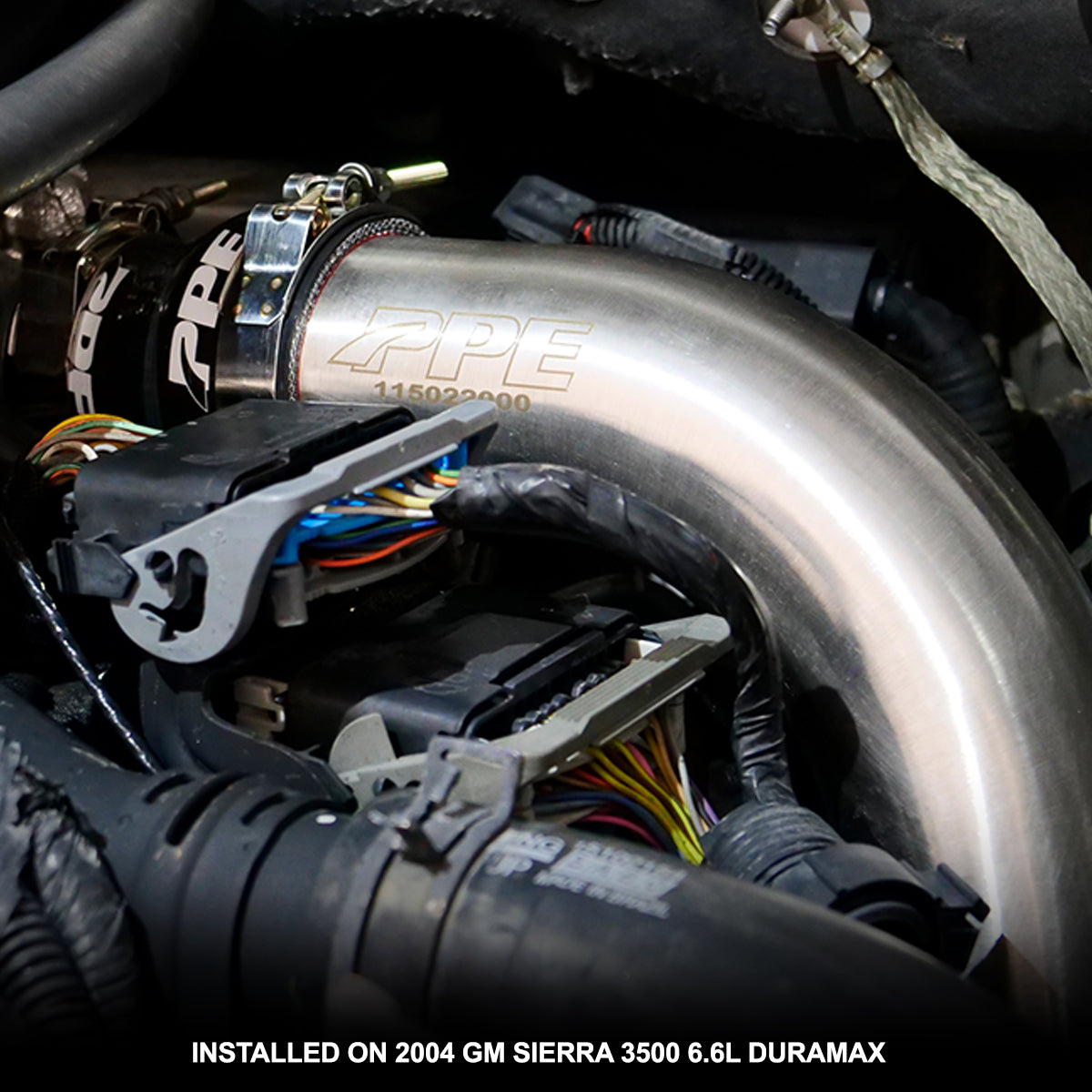 2004-2010 GM 6.6L Duramax Hot Side Intercooler Charge Pipe - 3.0” Stainless Steel ppepower