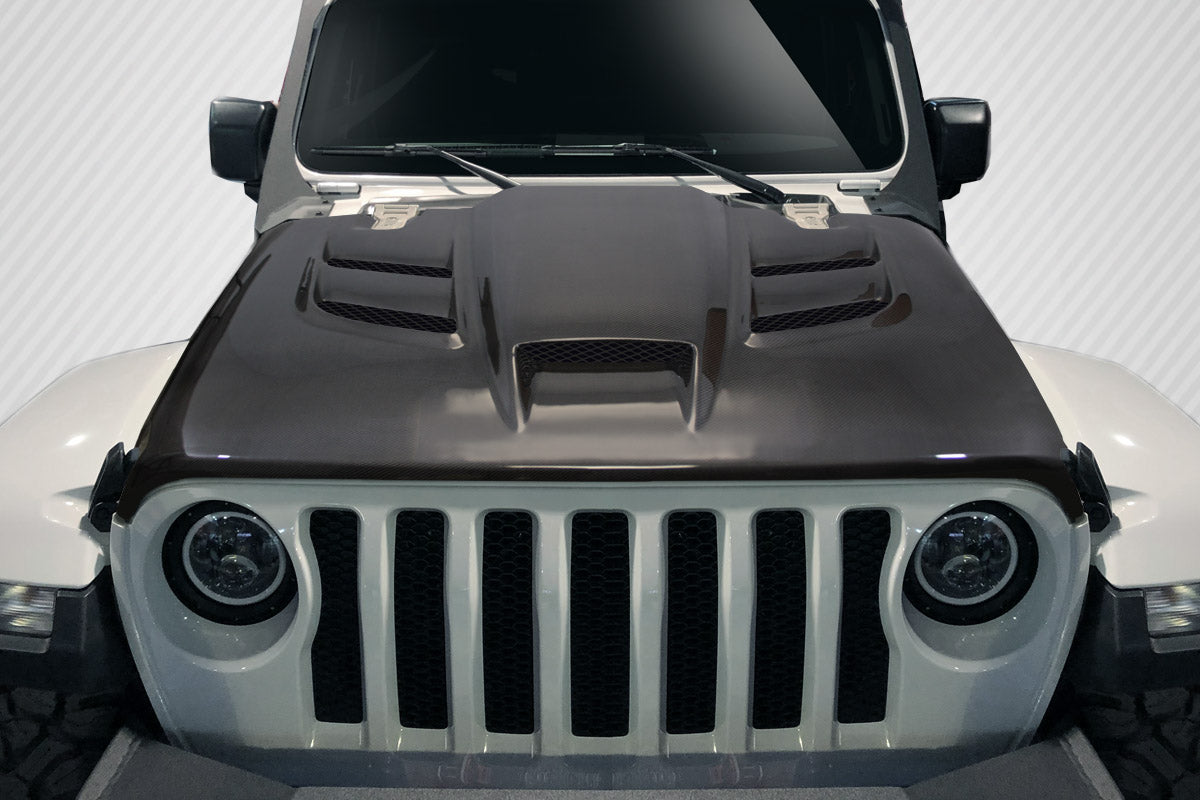 Carbon Creations Viper Look Hood Compatible With 2019-2023 Jeep Wrangler JL Gladiator JT - 1 Piece - 115031