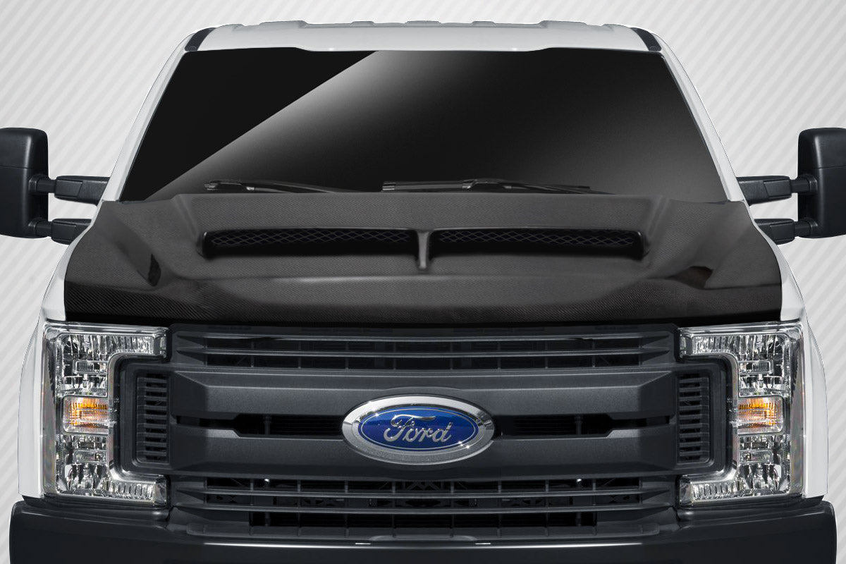 Carbon Creations GT500 Hood Compatible With 2017-2022 Ford Super Duty F250 F350 F450 - 1 Piece - 115043