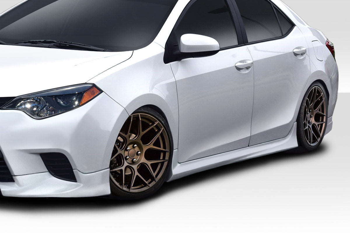 Extreme Dimensions Duraflex Zeta Side Skirts Compatible With 2014-2016 Toyota Corolla - 2 Piece - 115048