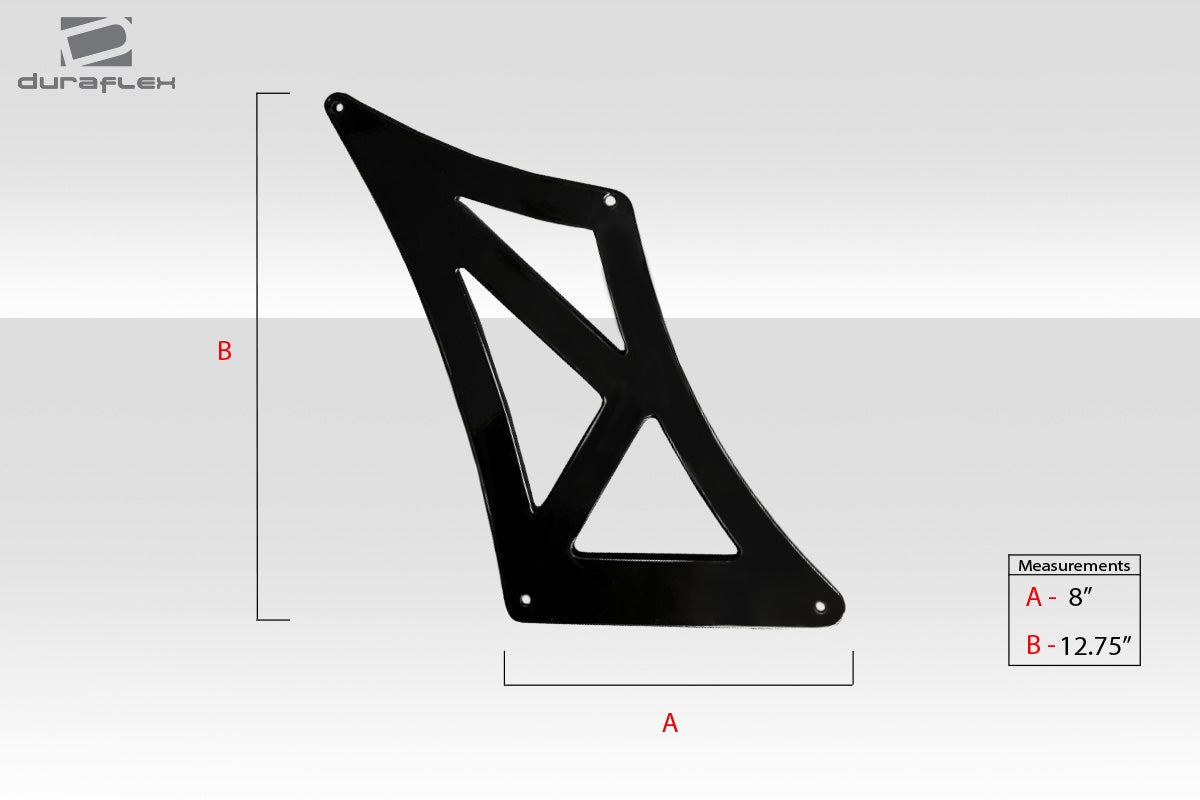 Universal 80" Extreme Dimensions Duraflex VRX V2 Short Wing Spoiler Complete Kit - 9 Piece - 115114