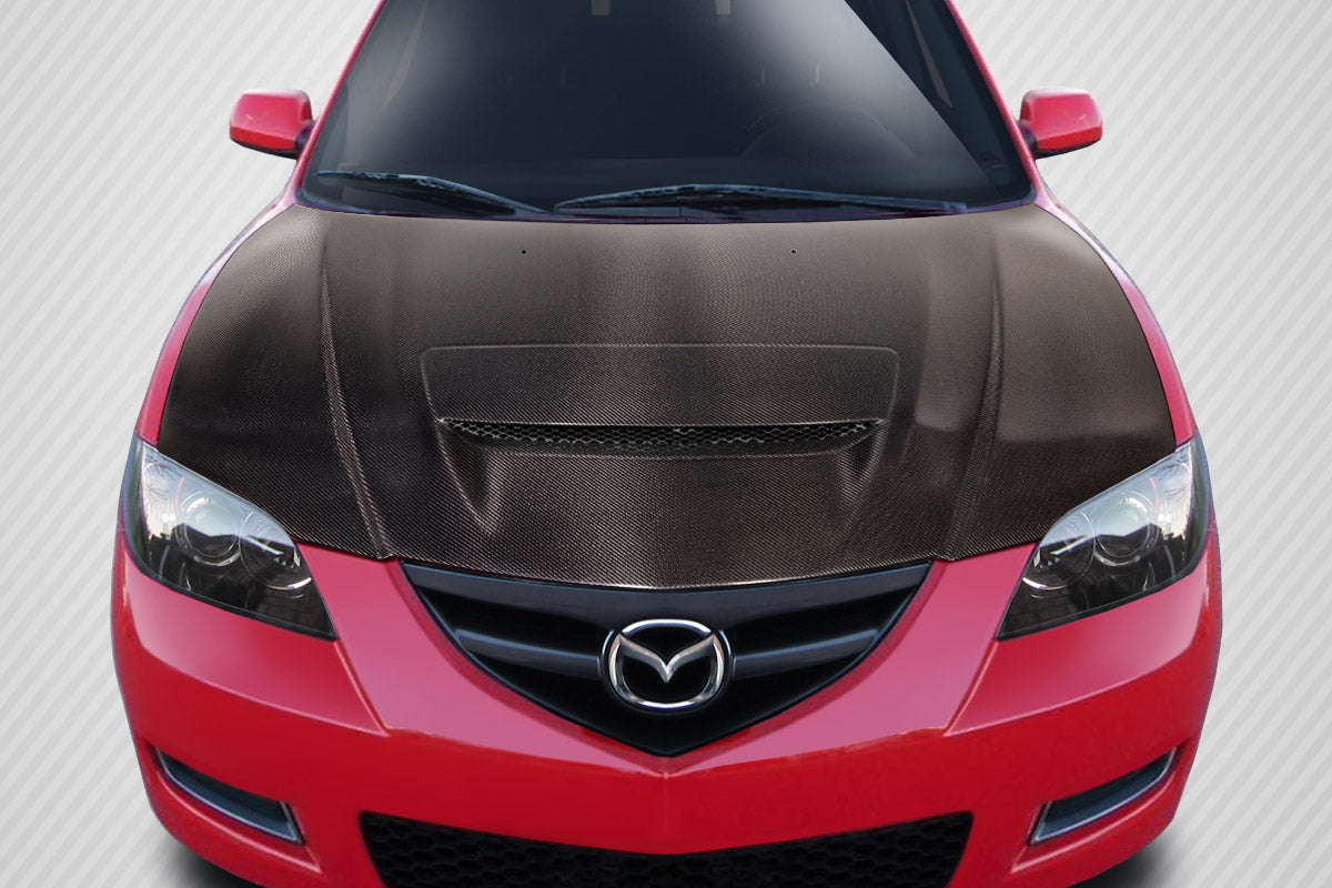 Carbon Creations M-Speed Hood Compatible With 2004-2008 Mazda 3 - 1 Piece - 115133