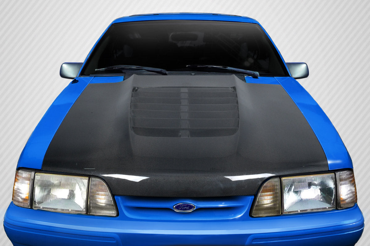 Carbon Creations GT500 V2 Hood Compatible With 1987-1993 Ford Mustang - 1 Piece - 115188