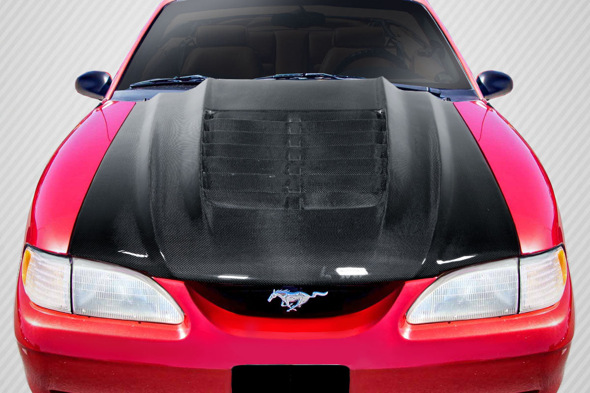 Carbon Creations GT500 V2 Hood Compatible With 1994-1998 Ford Mustang - 1 Piece - 115190