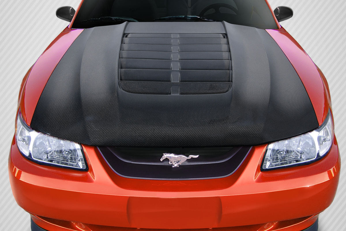 Carbon Creations GT500 V2 Hood Compatible With 1999-2004 Ford Mustang - 1 Piece - 115192