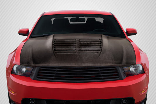 Carbon Creations GT500 V2 Hood Compatible With 2010-2012 Ford Mustang - 1 Piece - 115196