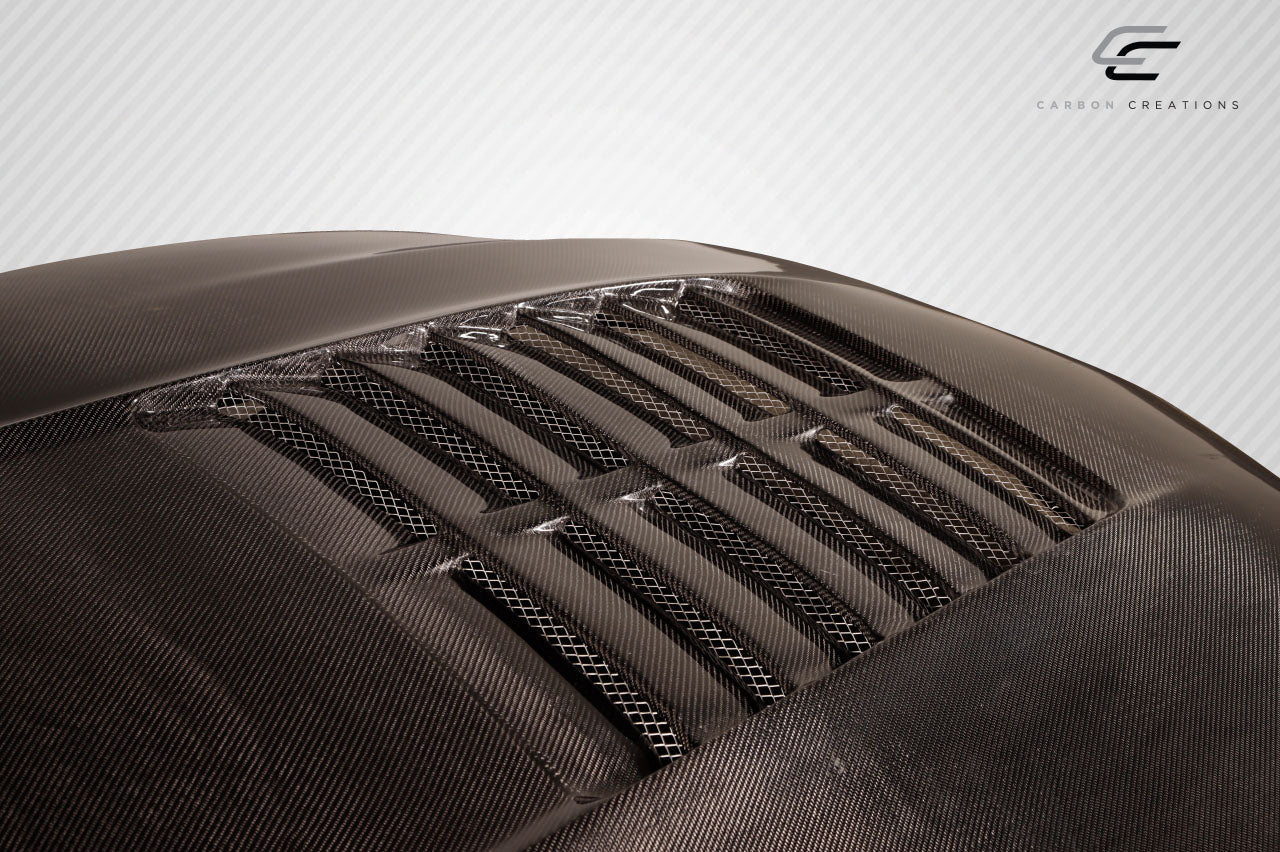 Carbon Creations GT500 V2 Hood Compatible With 2010-2012 Ford Mustang - 1 Piece - 115196