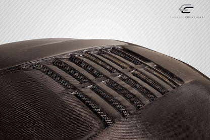 Carbon Creations GT500 V2 Hood Compatible With 2010-2012 Ford Mustang - 1 Piece - 115196