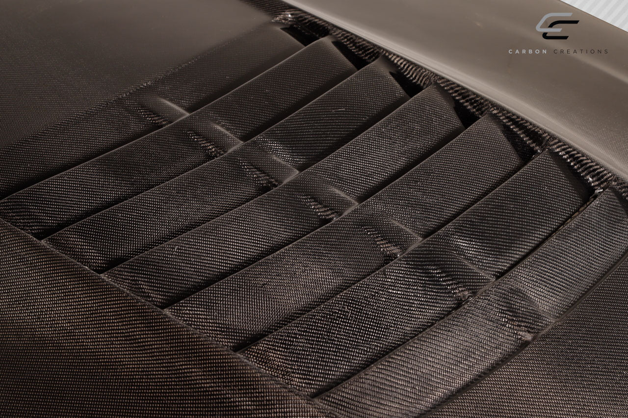 Carbon Creations GT500 V2 Hood Compatible With 2010-2012 Ford Mustang - 1 Piece - 115196