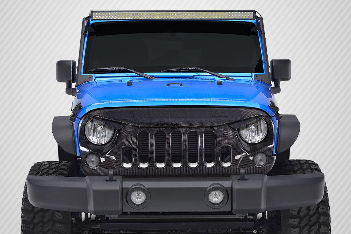 Carbon Creations Predator Grille Compatible With 2007-2018 Jeep Wrangler - 1 Piece - 115251