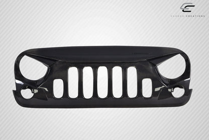 Carbon Creations Predator Grille Compatible With 2007-2018 Jeep Wrangler - 1 Piece - 115251