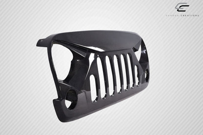 Carbon Creations Predator Grille Compatible With 2007-2018 Jeep Wrangler - 1 Piece - 115251