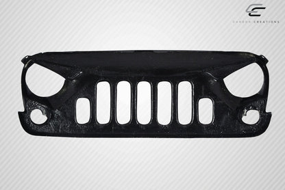 Carbon Creations Predator Grille Compatible With 2007-2018 Jeep Wrangler - 1 Piece - 115251