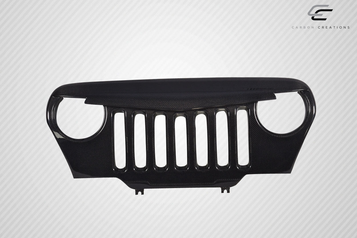 Carbon Creations Predator Grille Compatible With 1997-2006 Jeep Wrangler - 1 Piece - 115253