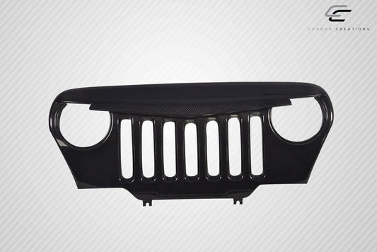 Carbon Creations Predator Grille Compatible With 1997-2006 Jeep Wrangler - 1 Piece - 115253