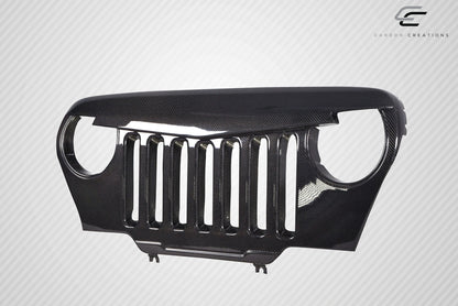 Carbon Creations Predator Grille Compatible With 1997-2006 Jeep Wrangler - 1 Piece - 115253