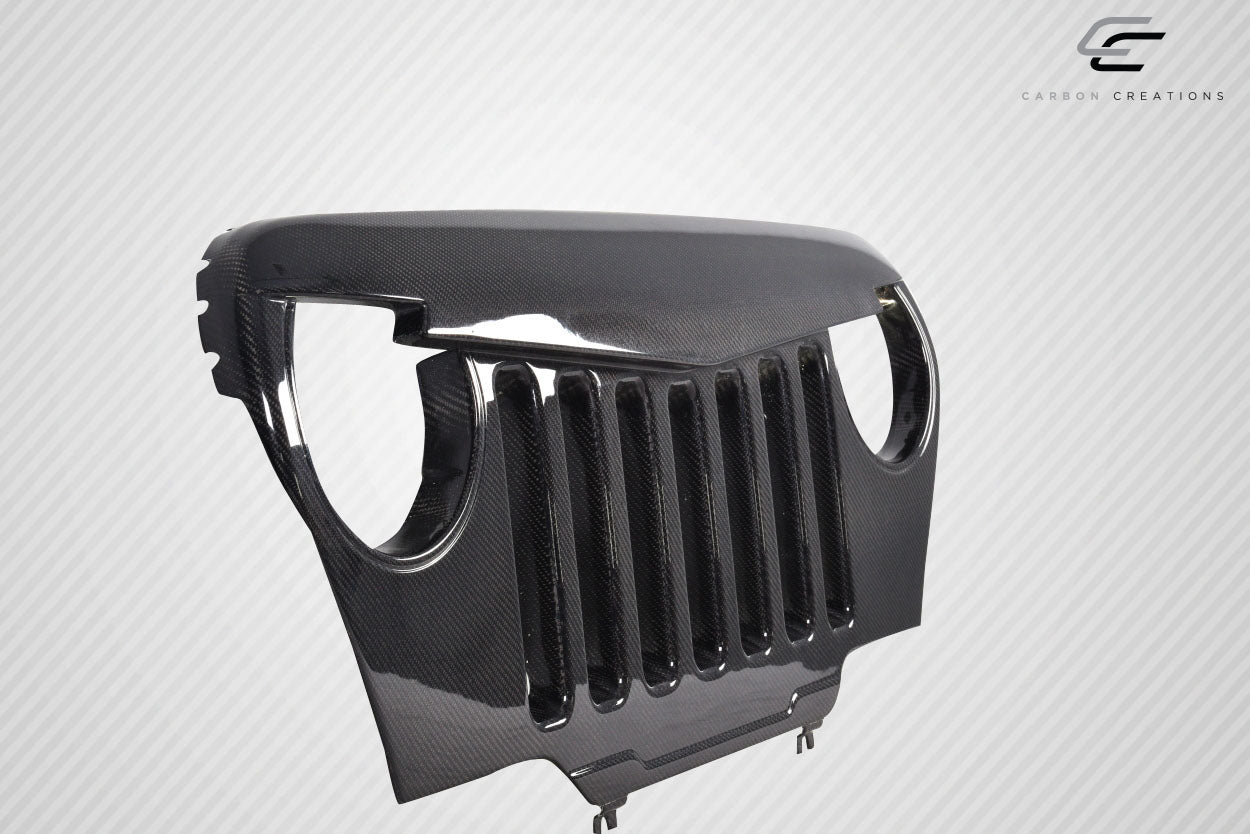 Carbon Creations Predator Grille Compatible With 1997-2006 Jeep Wrangler - 1 Piece - 115253