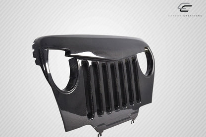 Carbon Creations Predator Grille Compatible With 1997-2006 Jeep Wrangler - 1 Piece - 115253