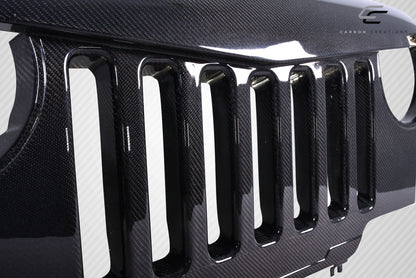 Carbon Creations Predator Grille Compatible With 1997-2006 Jeep Wrangler - 1 Piece - 115253