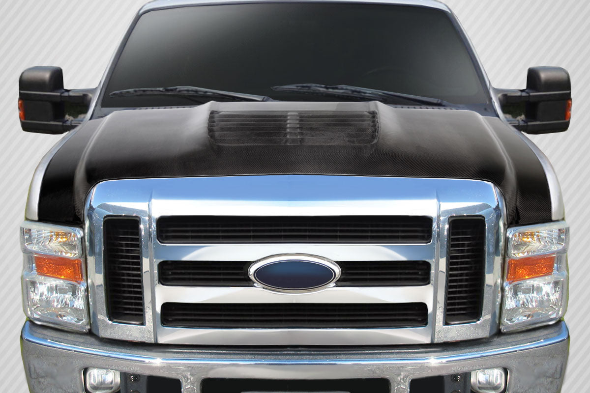 Carbon Creations GT500 V2 Hood Compatible With 2008-2010 Ford Super Duty - 1 Piece - 115350