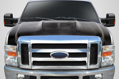 Carbon Creations GT500 V2 Hood Compatible With 2008-2010 Ford Super Duty - 1 Piece - 115350