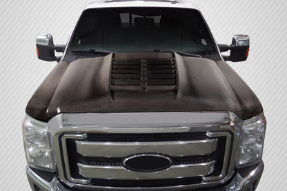 Carbon Creations GT500 V2 Hood Compatible With 2011-2016 Ford Super Duty - 1 Piece - 115365