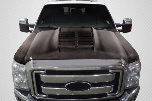Carbon Creations GT500 V2 Hood Compatible With 2011-2016 Ford Super Duty - 1 Piece - 115365
