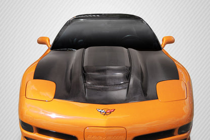 Carbon Creations ZR1 V2 Hood Compatible With 1997-2004 Chevrolet Corvette - 1 Piece - 115378