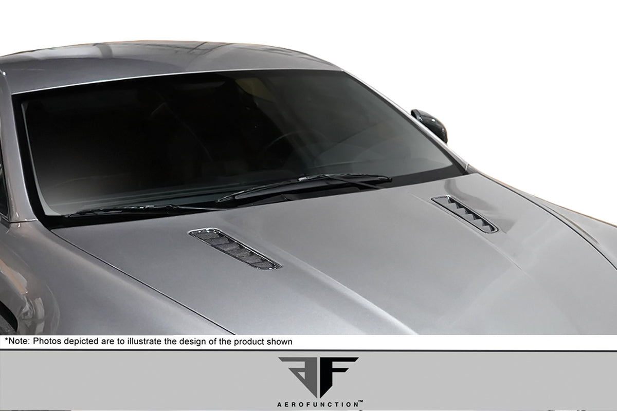 Aero Function AF-1 Carbon Hood Vents Compatible With 2006-2017 Aston Martin Vantage - 2 Piece - 115420