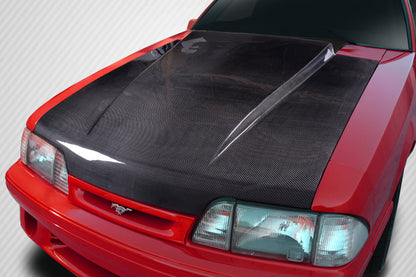 Carbon Creations 2" Cowl Hood Compatible With 1987-1993 Ford Mustang - 1 Piece - 115439