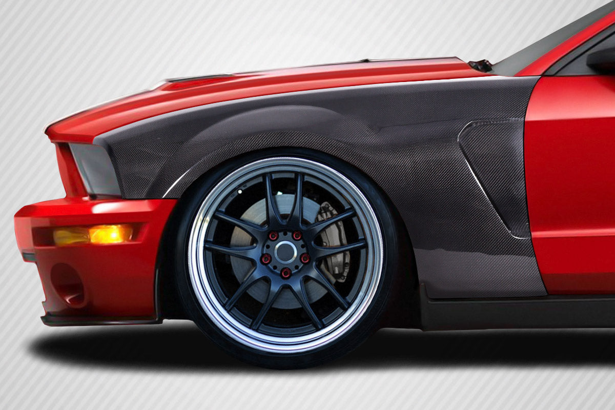 Carbon Creations GT350 Look Front Fenders Compatible With 2005-2009 Ford Mustang - 2 Piece - 115442