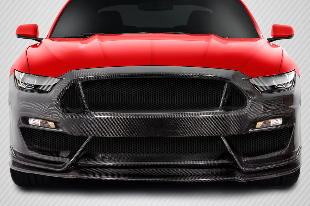 Carbon Creations GT350 Look Front Bumper Cover Compatible With 2015-2017 Ford Mustang - 1 Piece - 115444